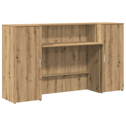 vidaXL Reception Desk Artisan Oak 180x50x103,5 cm Engineered Wood 6