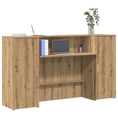 vidaXL Reception Desk Artisan Oak 180x50x103,5 cm Engineered Wood 1