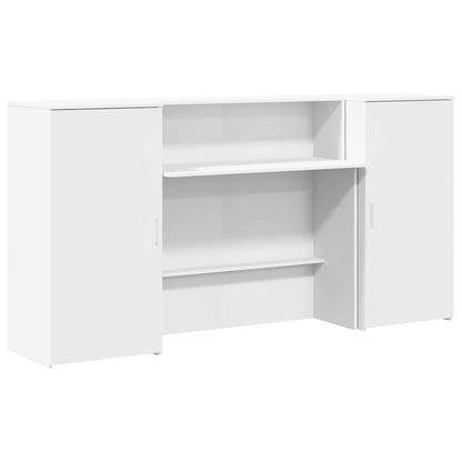 vidaXL Reception Desk White 200x50x103,5 cm Engineered Wood 2