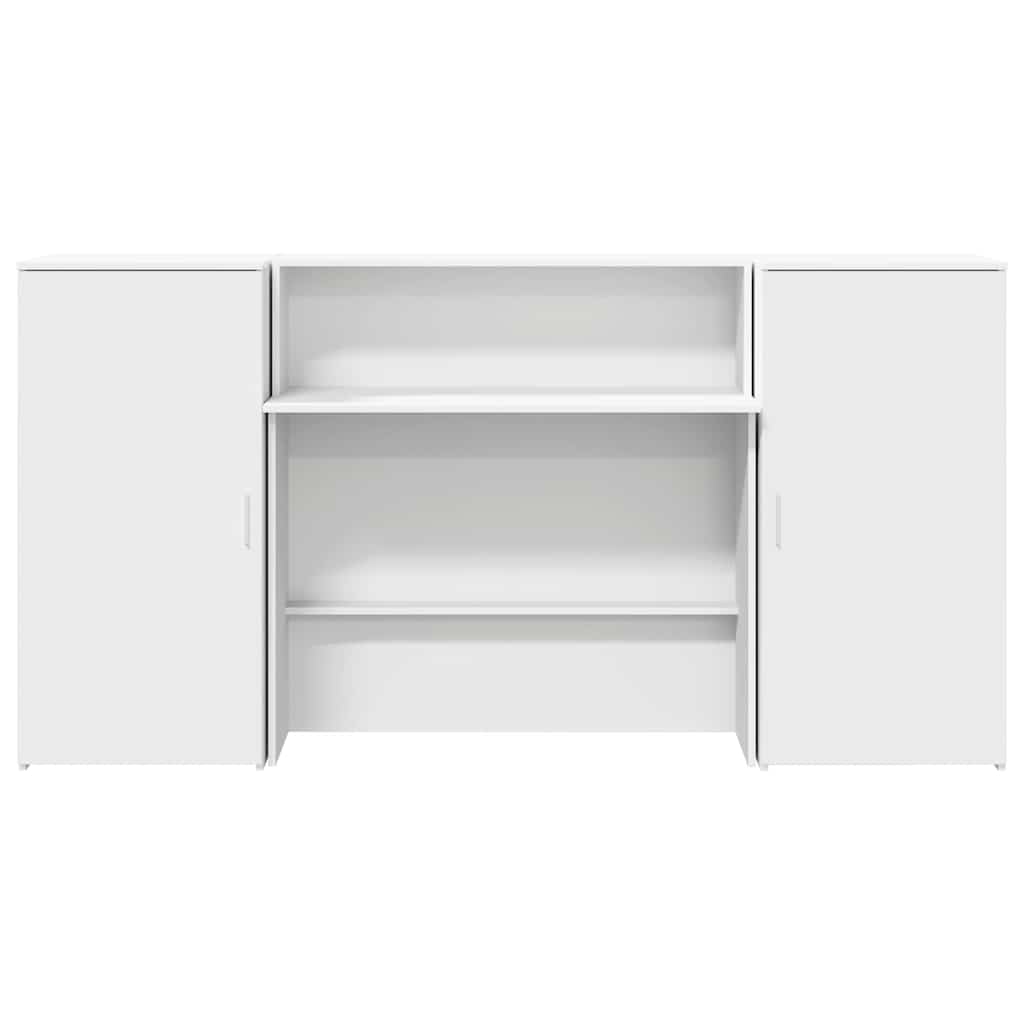 vidaXL Reception Desk White 200x50x103,5 cm Engineered Wood 5