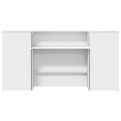 vidaXL Reception Desk White 200x50x103,5 cm Engineered Wood 5