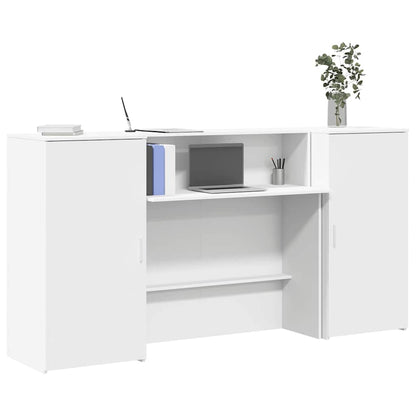 vidaXL Reception Desk White 200x50x103,5 cm Engineered Wood 1