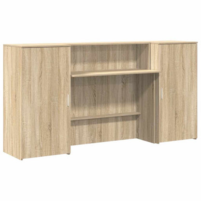Reception Desk 200x50x103,5 cm Engineered Wood Sonoma oak 200 x 50 x 103.5 cm