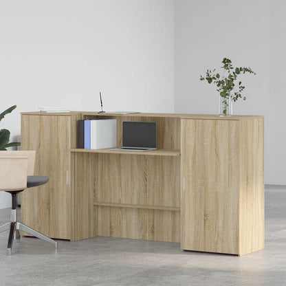 Reception Desk 200x50x103,5 cm Engineered Wood Sonoma oak 200 x 50 x 103.5 cm
