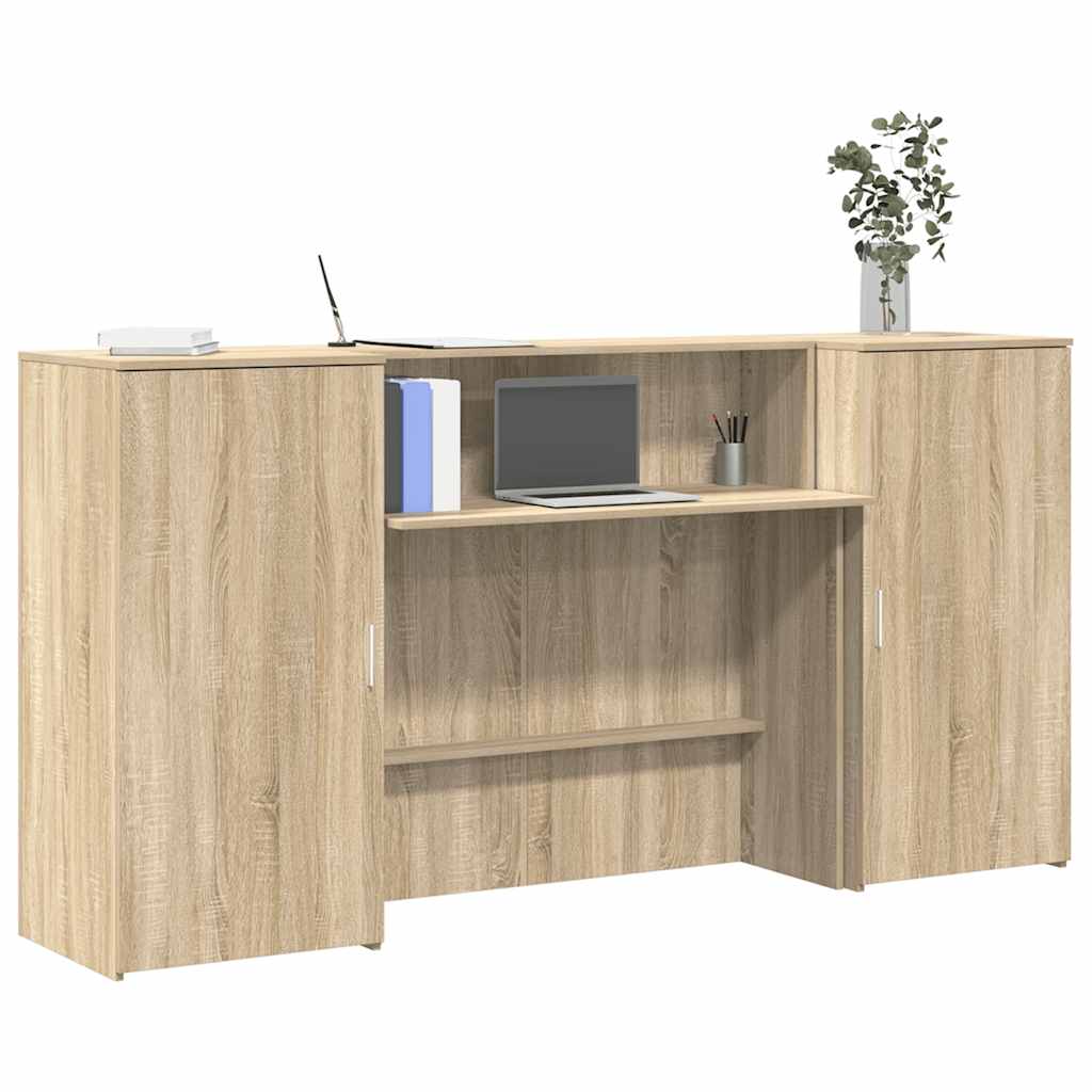Reception Desk 200x50x103,5 cm Engineered Wood Sonoma oak 200 x 50 x 103.5 cm