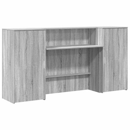 Reception Desk 200x50x103,5 cm Engineered Wood Grey sonoma 200 x 50 x 103.5 cm