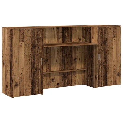 vidaXL Reception Desk Old Wood 200x50x103,5 cm Engineered Wood 2