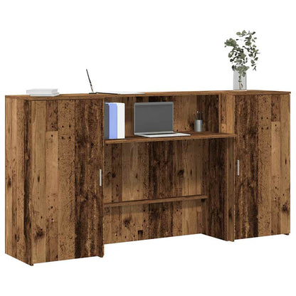 vidaXL Reception Desk Old Wood 200x50x103,5 cm Engineered Wood 1