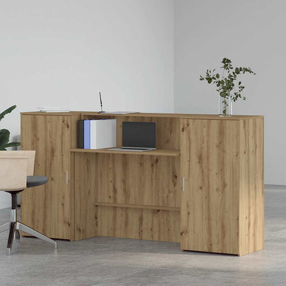 vidaXL Reception Desk Artisan Oak 200x50x103,5 cm Engineered Wood 3