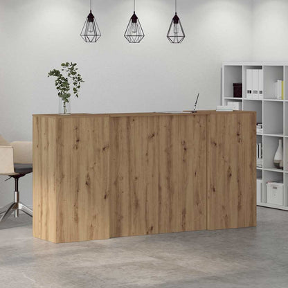 vidaXL Reception Desk Artisan Oak 200x50x103,5 cm Engineered Wood 4