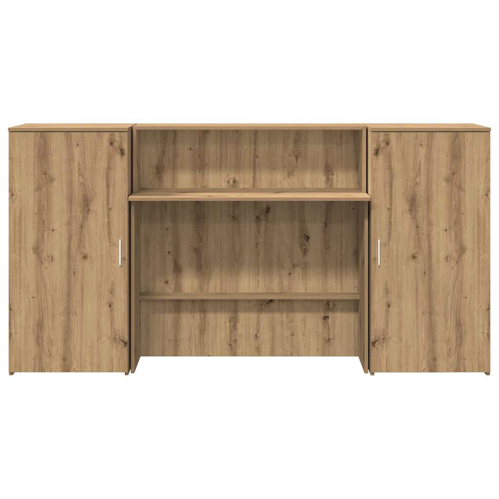 vidaXL Reception Desk Artisan Oak 200x50x103,5 cm Engineered Wood 5
