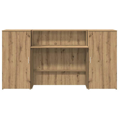 vidaXL Reception Desk Artisan Oak 200x50x103,5 cm Engineered Wood 5