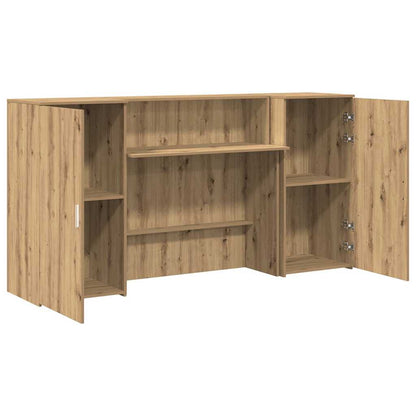 vidaXL Reception Desk Artisan Oak 200x50x103,5 cm Engineered Wood 6