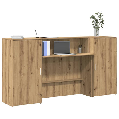 vidaXL Reception Desk Artisan Oak 200x50x103,5 cm Engineered Wood 1