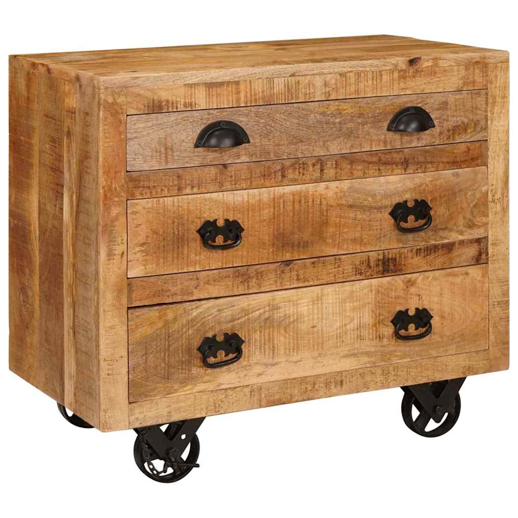 vidaXL Side Cabinet with Drawer Brown 70 x 38 x 63 cm Solid mango wood 2
