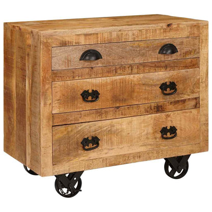 vidaXL Side Cabinet with Drawer Brown 70 x 38 x 63 cm Solid mango wood 2