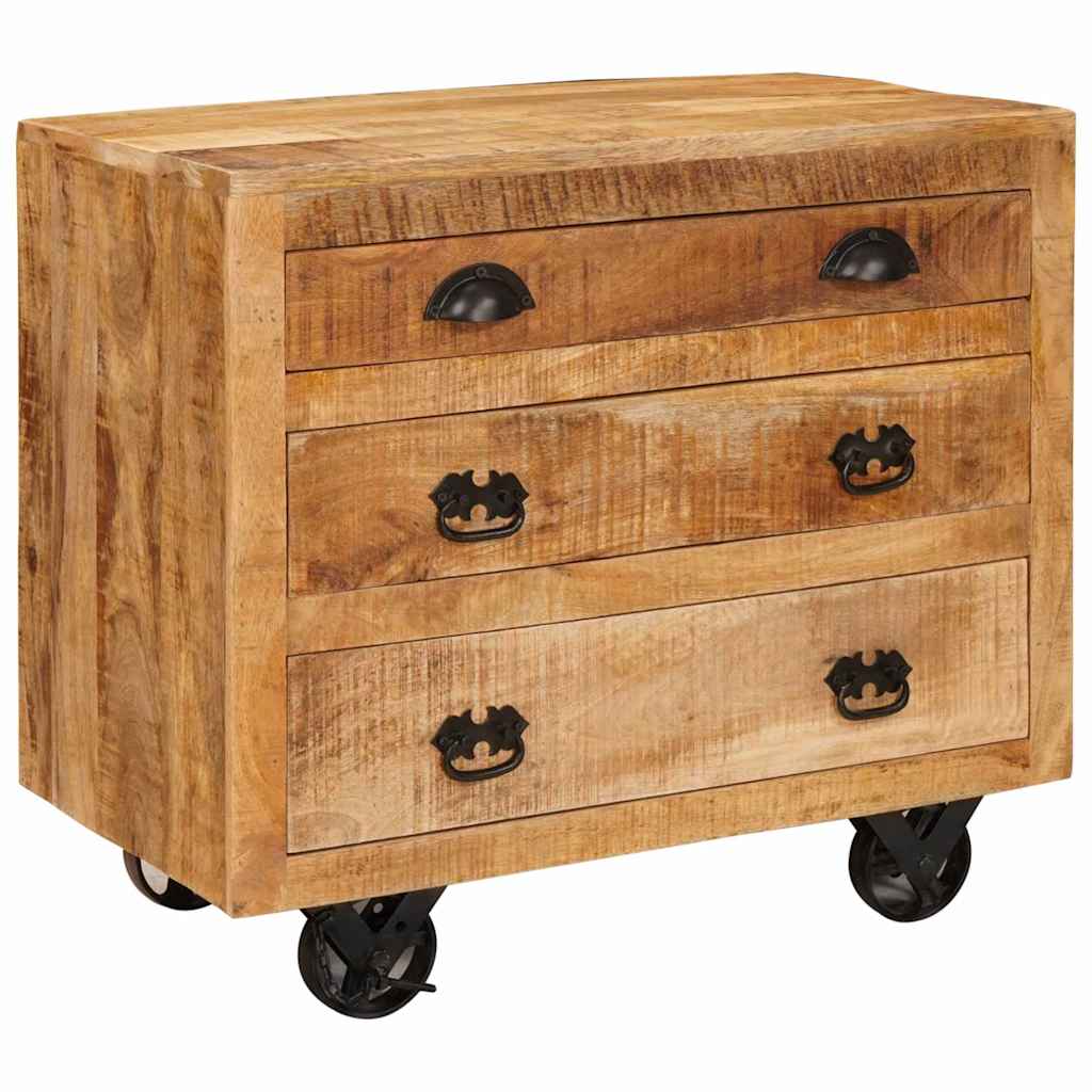 vidaXL Side Cabinet with Drawer Brown 70 x 38 x 63 cm Solid mango wood 3