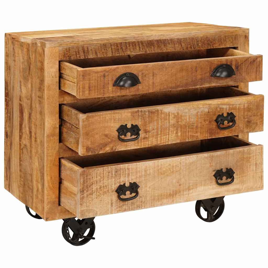 vidaXL Side Cabinet with Drawer Brown 70 x 38 x 63 cm Solid mango wood 4