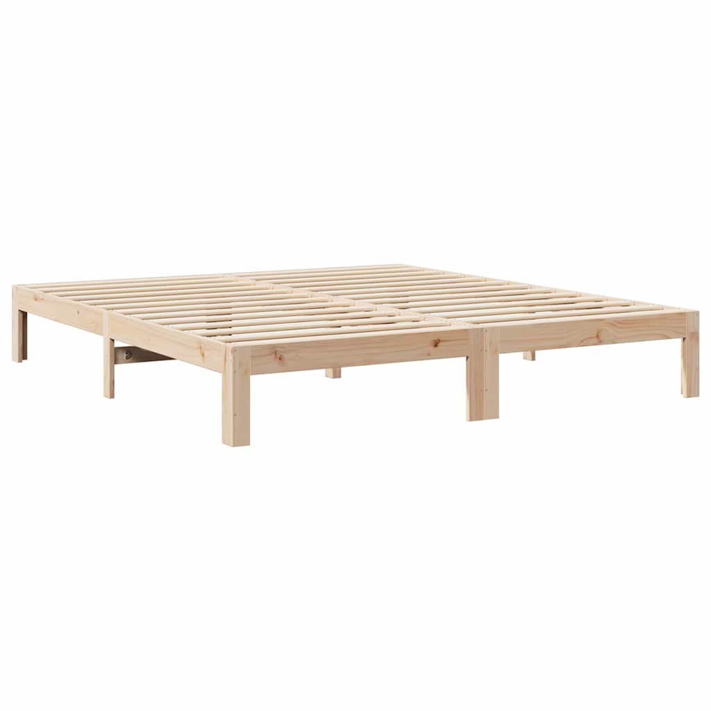 vidaXL Bed Frame without Mattress 180x200 cm Super King Solid Wood Pine 3
