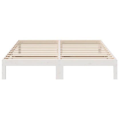 vidaXL Bed Frame without Mattress White 180x200 cm Solid Wood Pine 5