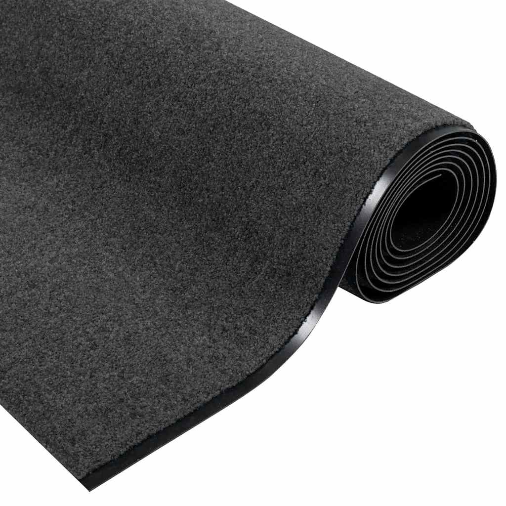 vidaXL Doormat Anthracite and Black 120 x 400 cm 100% Polyamide 5
