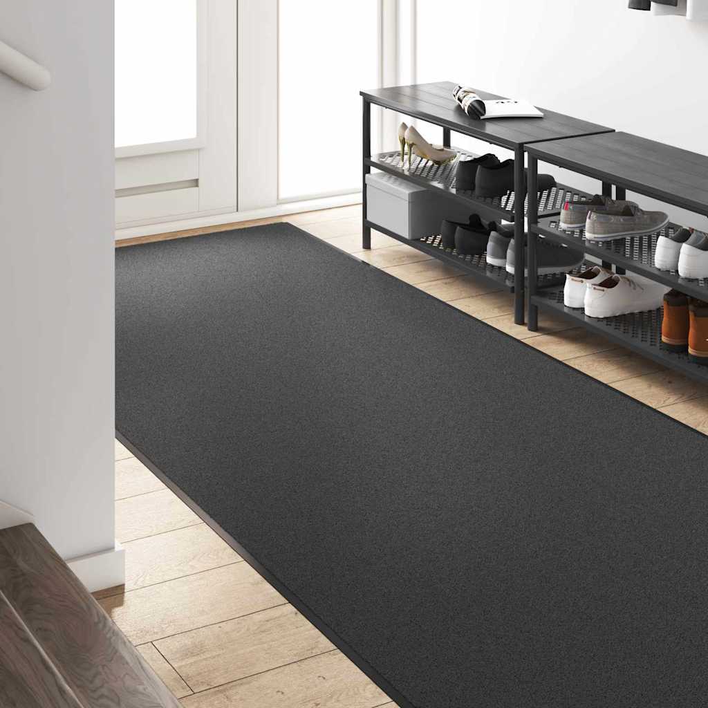 vidaXL Doormat Anthracite and Black 120 x 400 cm 100% Polyamide 3