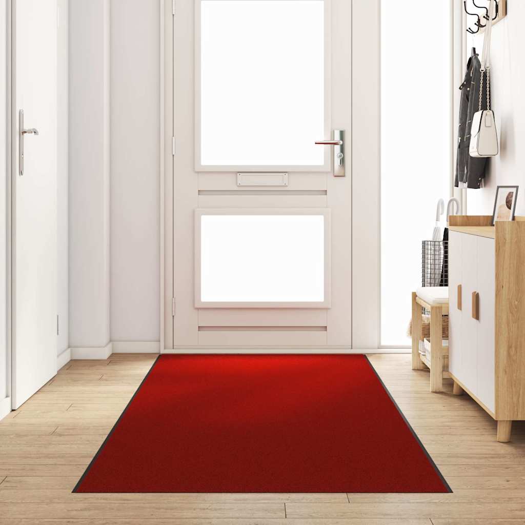 vidaXL Doormat Other Red and Black 120 x 400 cm Polyamide and PVC 1
