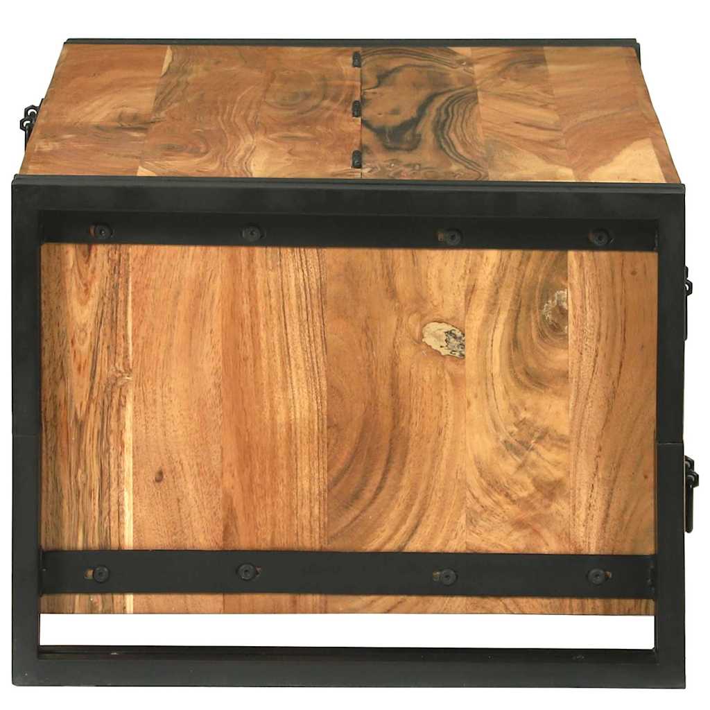 Coffee Table Brown Solid Acacia Wood, image 5