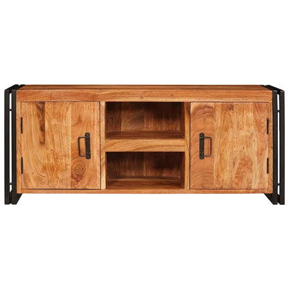 vidaXL TV Cabinet with Shelf Brown 120 x 33 x 50 cm Solid acacia wood 5