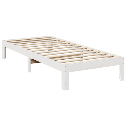 vidaXL Family Bed Frame No Mattress White 270x200 cm Solid Wood Pine 4