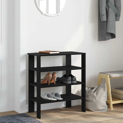 Shoe Rack 61x32x70 cm Engineered Wood Black