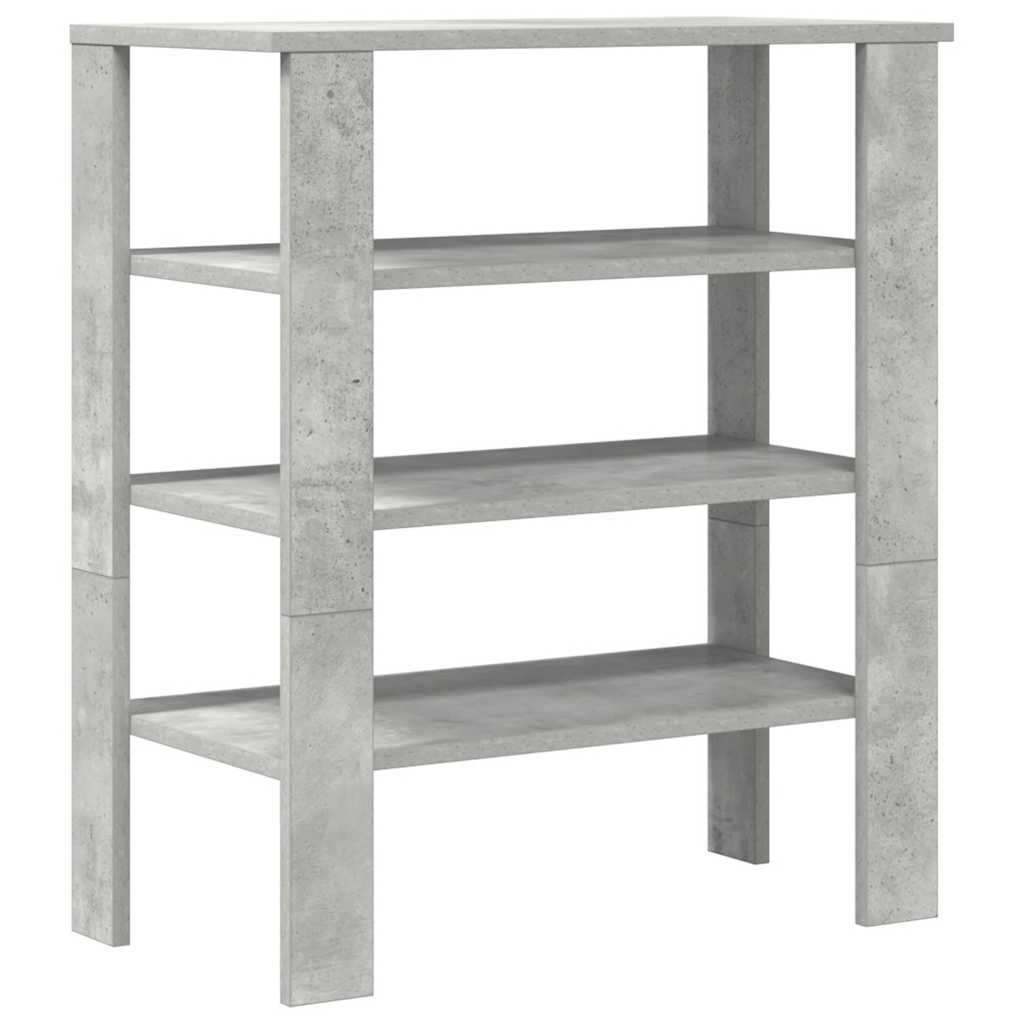 Shoe Rack 61x32x70 cm Engineered Wood Concrete grey