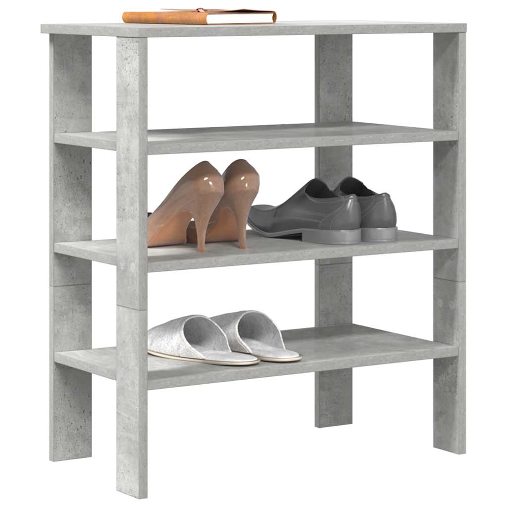 Shoe Rack 61x32x70 cm Engineered Wood Concrete grey