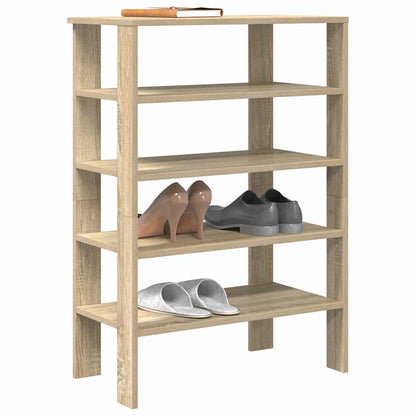 Shoe Rack 61x32x87.5 cm Engineered Wood Sonoma oak