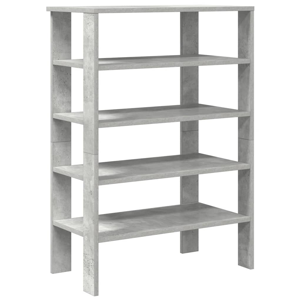 Shoe Rack 61x32x87.5 cm Engineered Wood Concrete grey