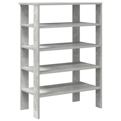 Shoe Rack 61x32x87.5 cm Engineered Wood Concrete grey