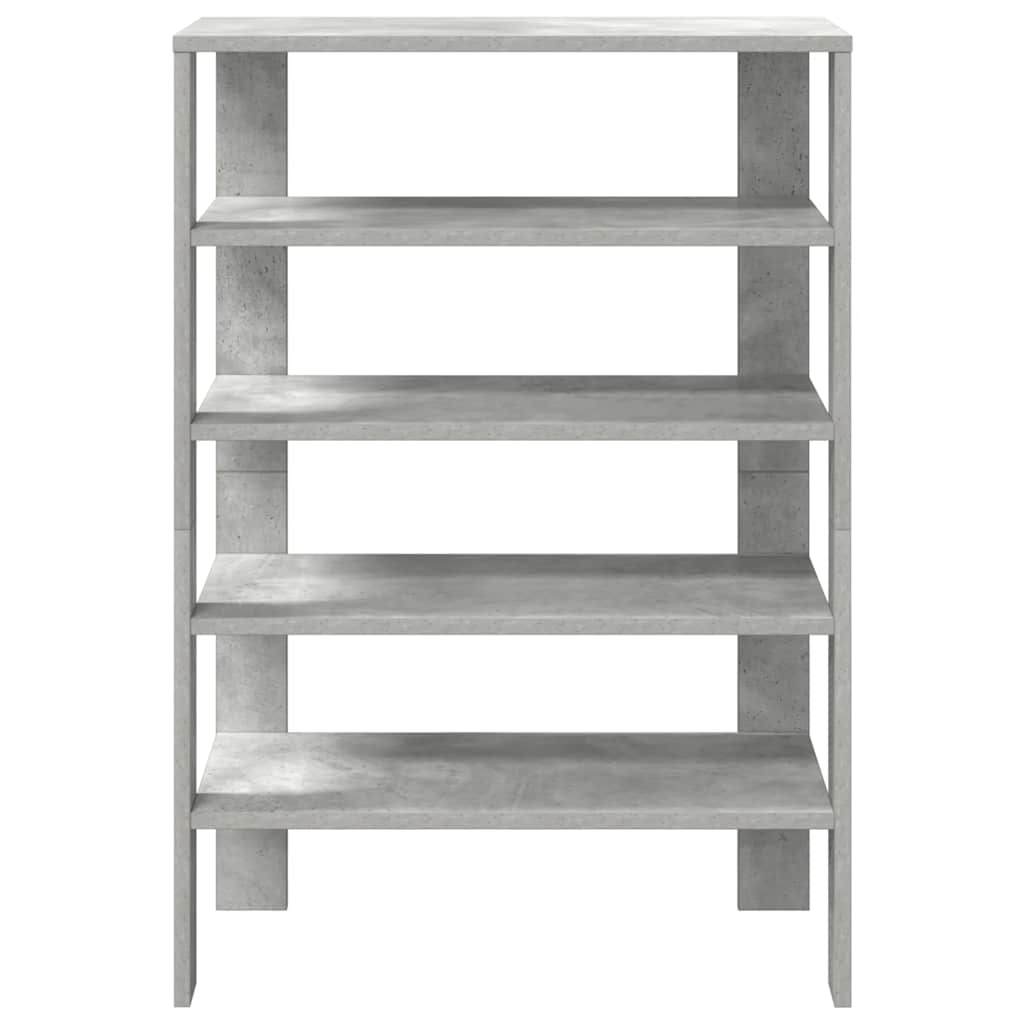 Shoe Rack 61x32x87.5 cm Engineered Wood Concrete grey