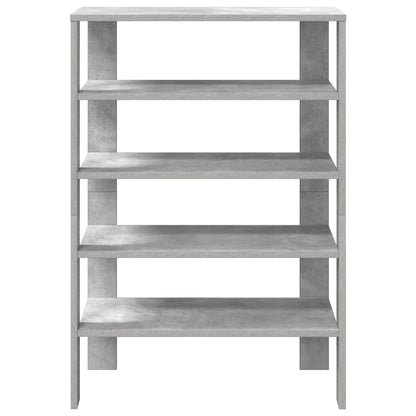 Shoe Rack 61x32x87.5 cm Engineered Wood Concrete grey