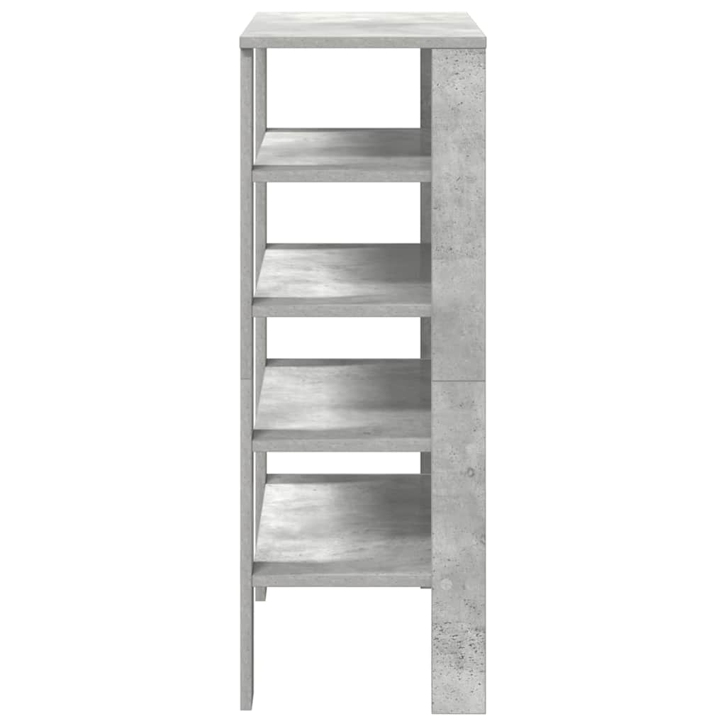 Shoe Rack 61x32x87.5 cm Engineered Wood Concrete grey