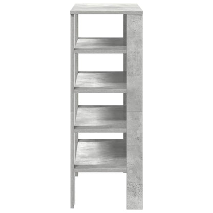 Shoe Rack 61x32x87.5 cm Engineered Wood Concrete grey