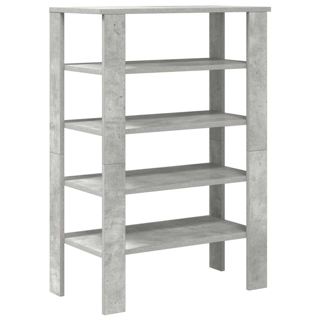 Shoe Rack 61x32x87.5 cm Engineered Wood Concrete grey