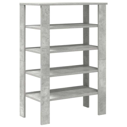 Shoe Rack 61x32x87.5 cm Engineered Wood Concrete grey