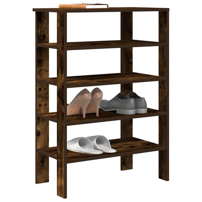 Shoe Rack 61x32x87.5 cm Engineered Wood Smoked oak