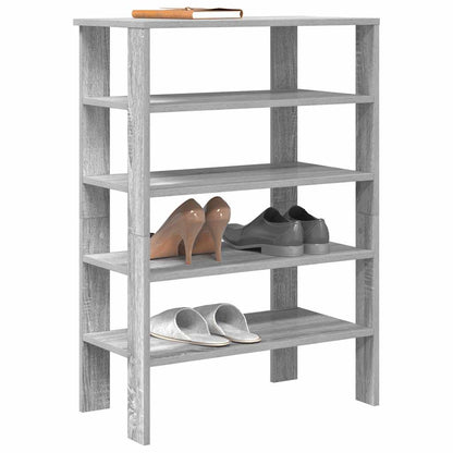 Shoe Rack 61x32x87.5 cm Engineered Wood Grey sonoma