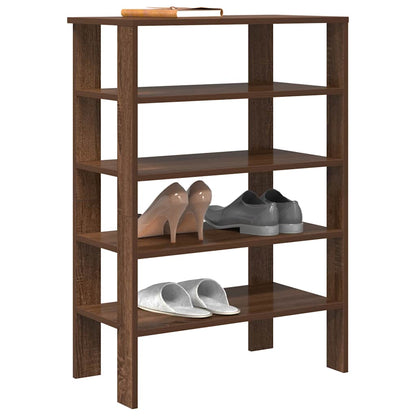 Shoe Rack 61x32x87.5 cm Engineered Wood Brown oak