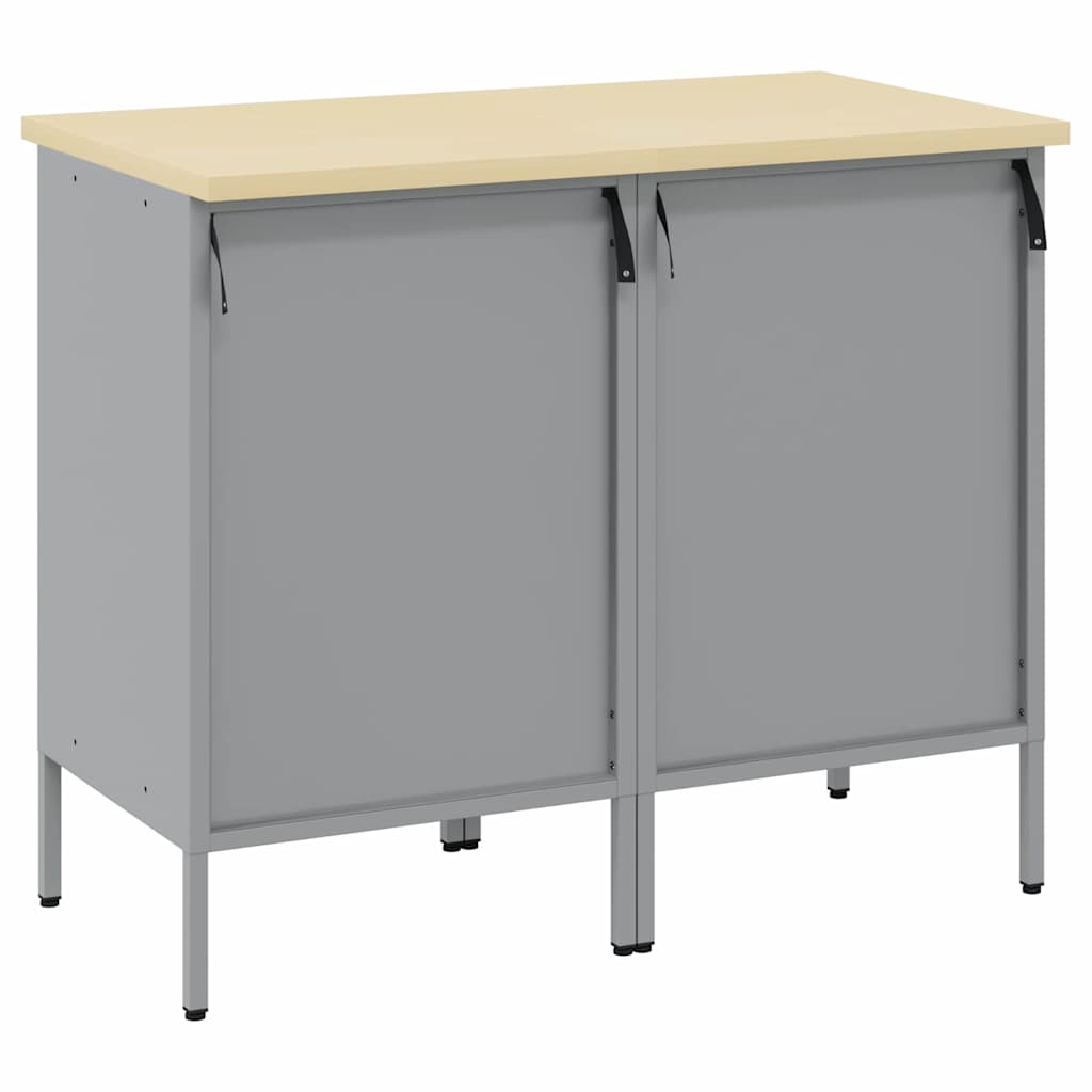vidaXL Work Cabinet with Drawer 2 pcs Red and Grey 100 x 55 x 85 cm 6