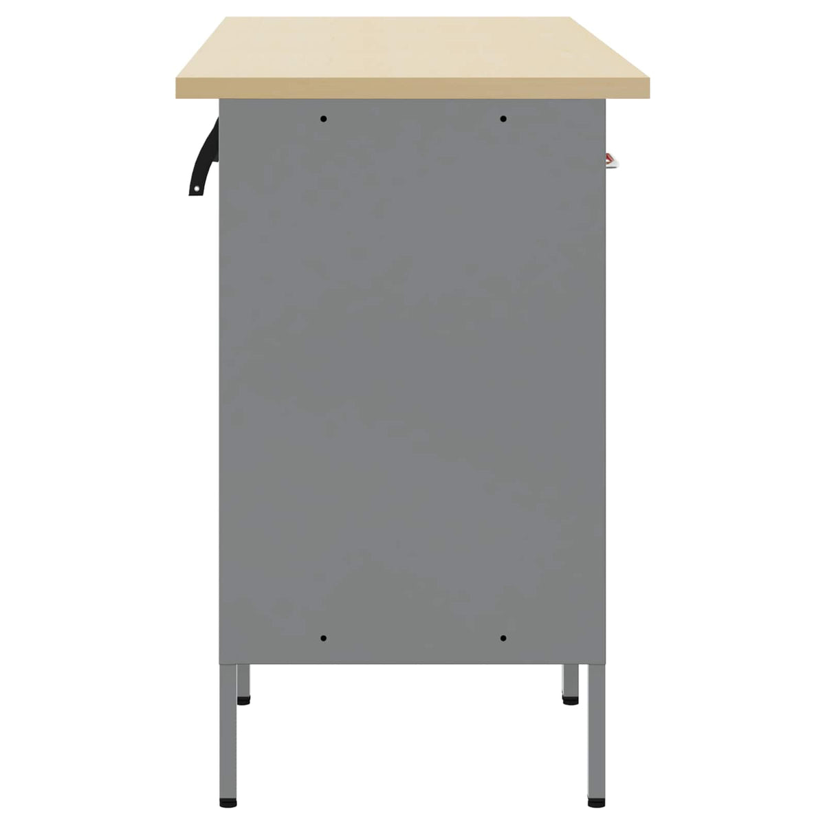 vidaXL Work Cabinet with Drawer 3 pcs Red and Grey 150 x 55 x 85 cm 5