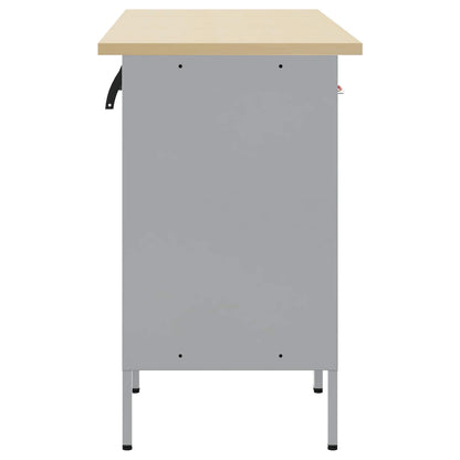 vidaXL Work Cabinet with Drawer 3 pcs Black Engineered Wood and Steel 6