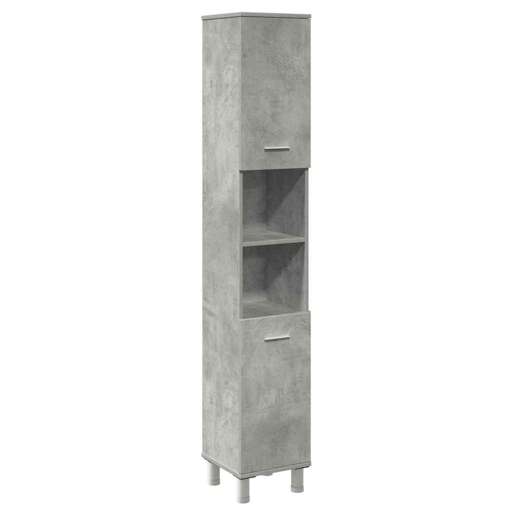 vidaXL 3 Piece Bathroom Furniture Set Concrete Grey Engineered Wood 4