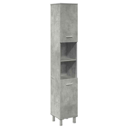 vidaXL 3 Piece Bathroom Furniture Set Concrete Grey Engineered Wood 4